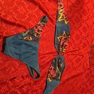 Ed hardy bandeau 2 piece swimwear
